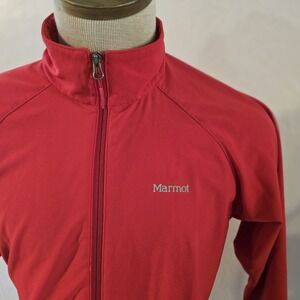 Marmot Soft Shell‎ Jacket Mens XL Water Resistant RED Full Zip Novus style